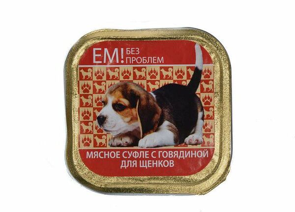 Корм для щенков Мясное суфле  Ем без проблем ассорти