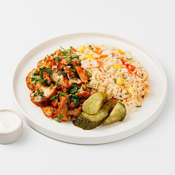 Шварма ВкусВилл Классика открытая с курицей и рисом, 270 г