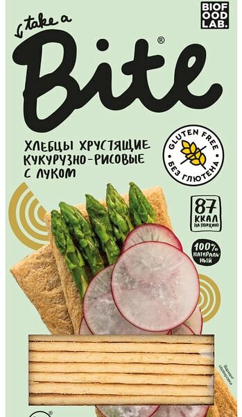 Хлебцы кукурузно-рисовые Take a Bite хрустящие с луком 150 г