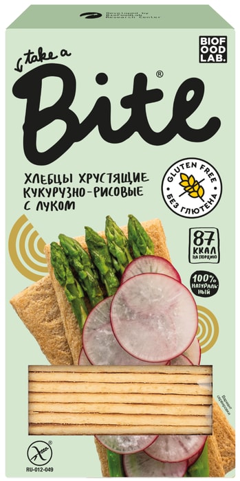 

Хлебцы кукурузно-рисовые Take a Bite хрустящие с луком 150 г