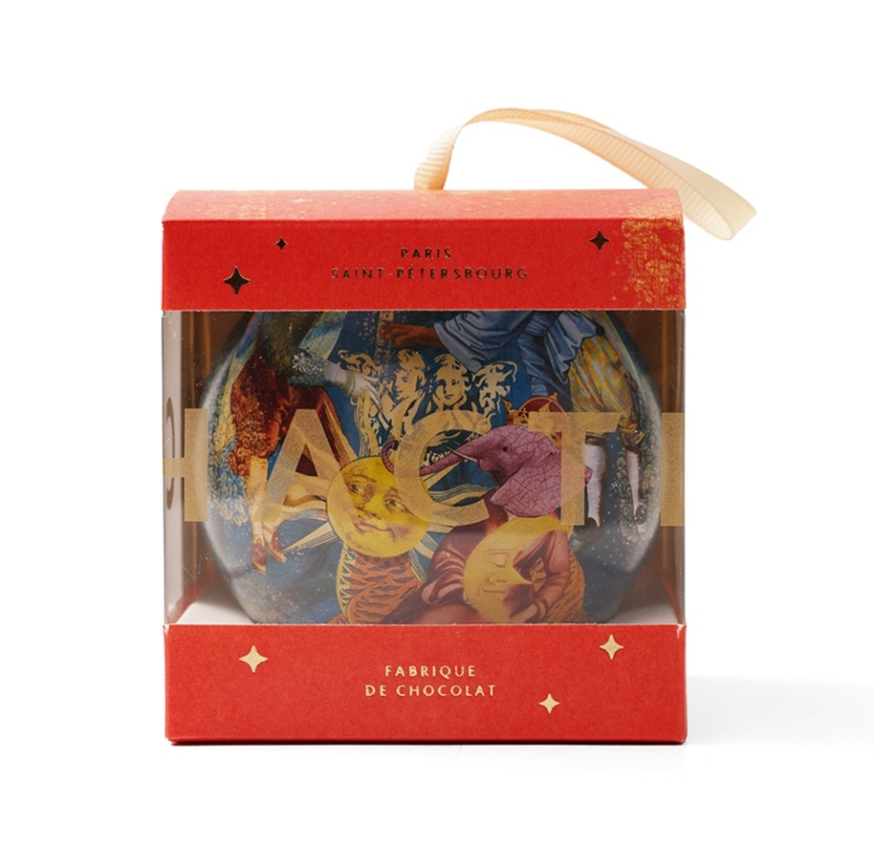 

Набор конфет Счастье новогодний шар с мини-пралине 85г