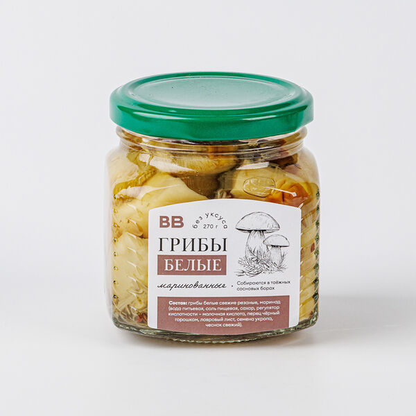 Грибы белые маринованные, 270 г