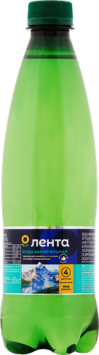 Вода минеральная ЛЕНТА Нагутская-4 газированная, 0.5л