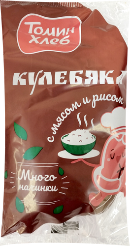 

Кулебяка ТОМИН ХЛЕБ с мясом и рисом, 150г