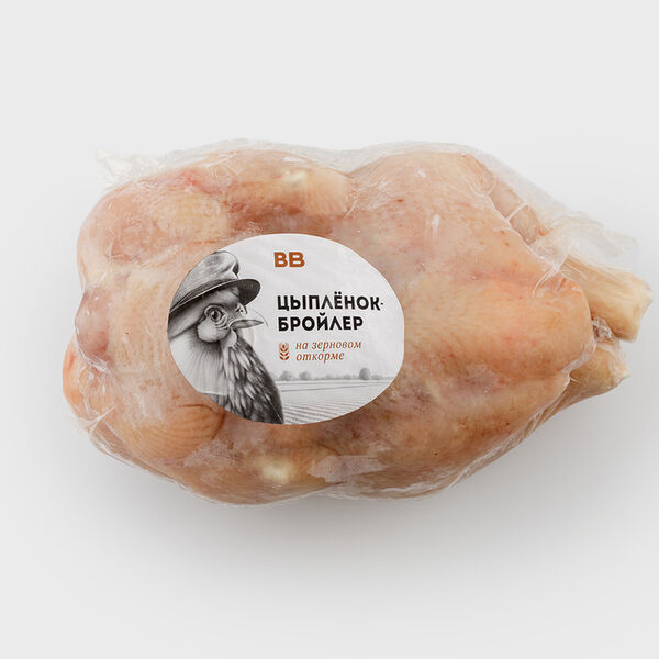 Тушка ВкусВилл ц/б на зерновом откорме, замороженная, вес