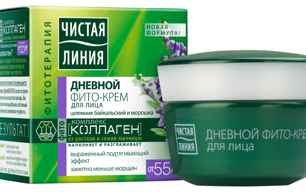 Крем для лица Чистая Линия шлемник и морошка дневной 55+