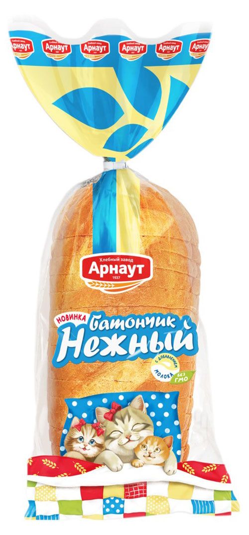 

Батон Арнаут Нежный нарезка 230 г