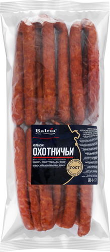 

Колбаски BALTIA Охотничьи ГОСТ полукопченые