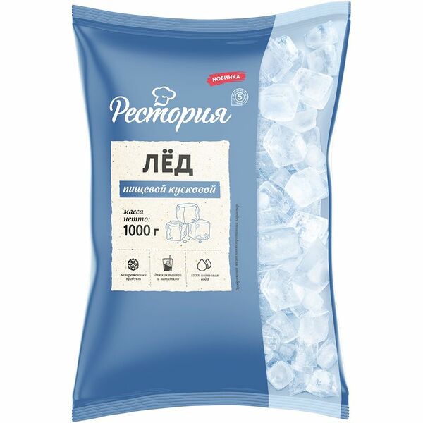 Лед Рестория пищевой кусковой 1000 г
