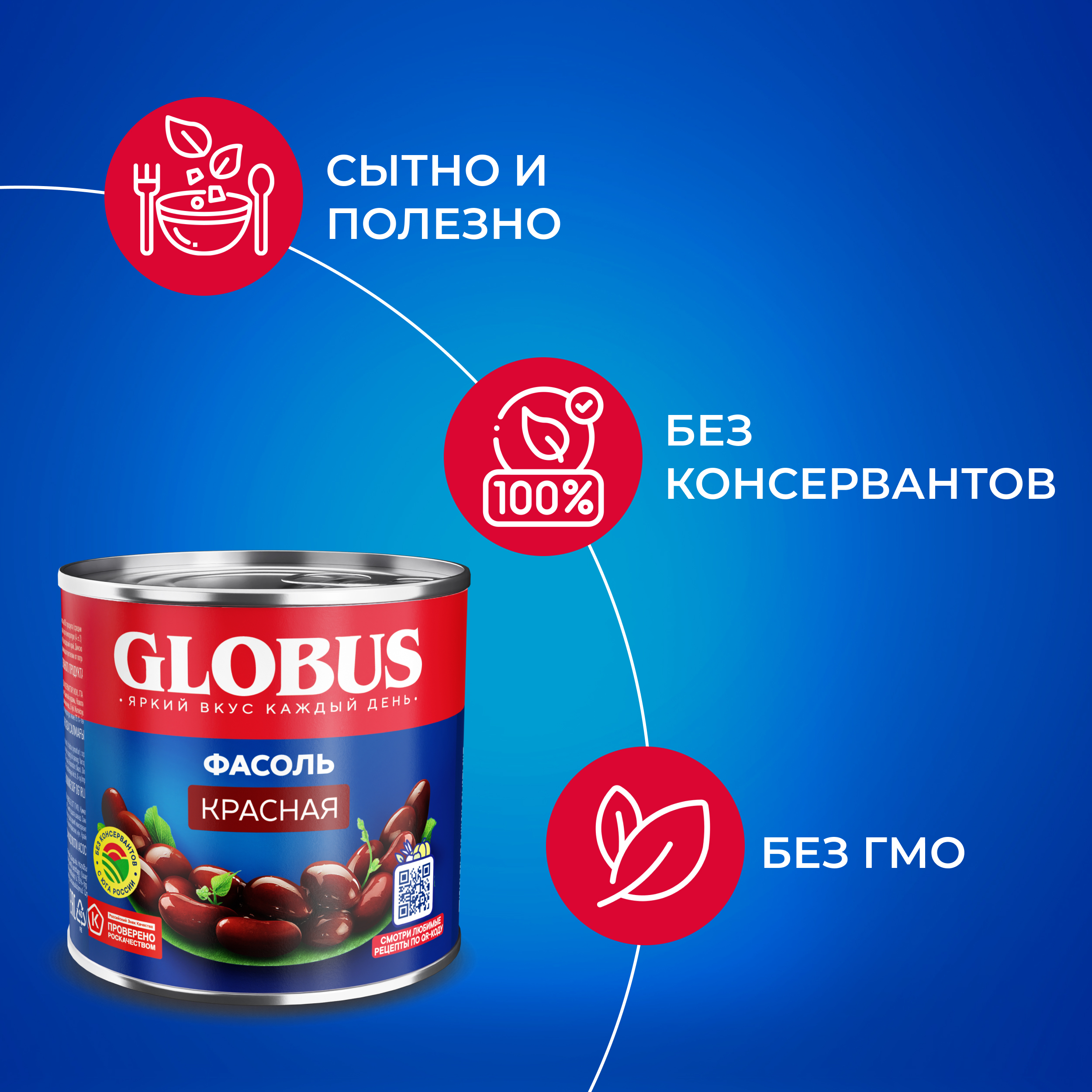 

Фасоль консервированная Globus красная 400 г