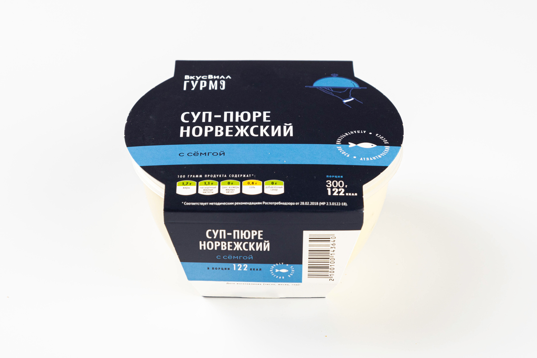 

Суп-пюре Вкусвилл Гурмэ норвежский с семгой 300г