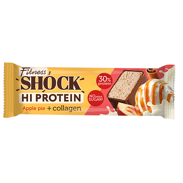

Батончик протеиновый FitnesShock Hi-Protein яблоко-корица, глазированный, 40 г
