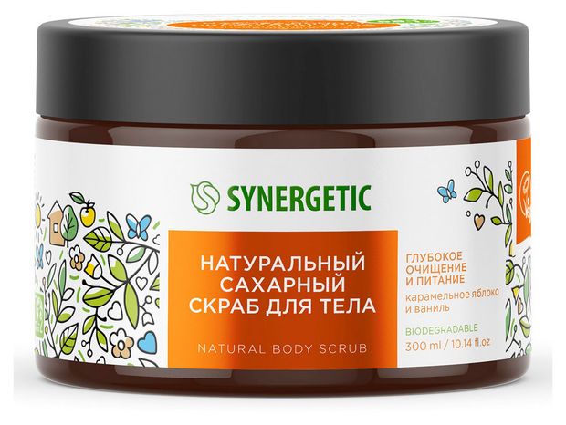 

Скраб для тела Synergetic Глубокое очищение и питание Карамельное яблоко и ваниль 300 мл