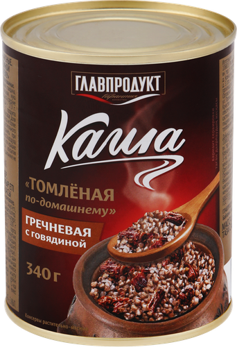 

Каша гречневая Главпродукт По-домашнему с говядиной 340 г
