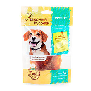 Лакомство для собак Titbit Лакомый кусочек Утиные грудки