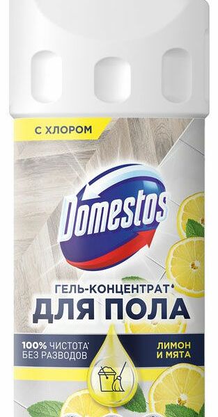 Средство чистящее Domestos Чистота и Блеск для мытья пола и других поверхностей Лимон и мята 1л