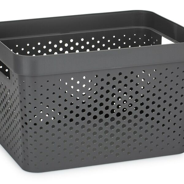 Корзина для хранения Curver Infinity темно-серая 17 л, 35.5 x 26.2 x 21.9 см