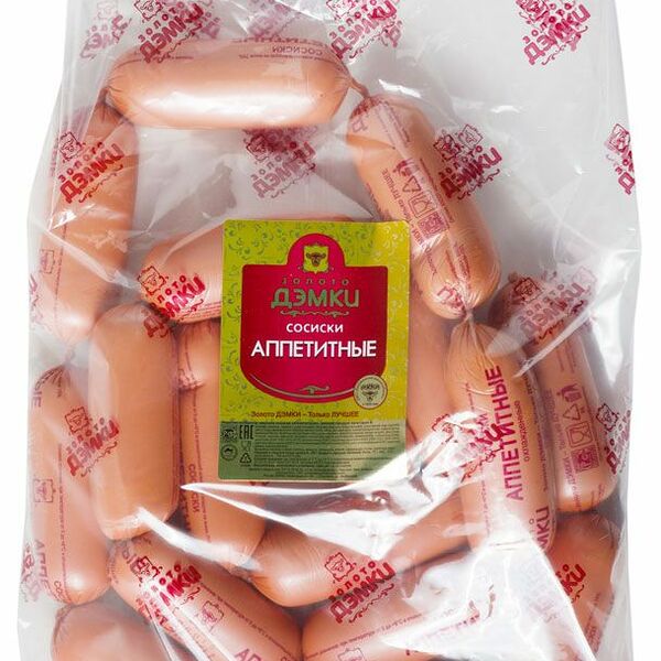Сосиски Дэмка Аппетитные вареные вес