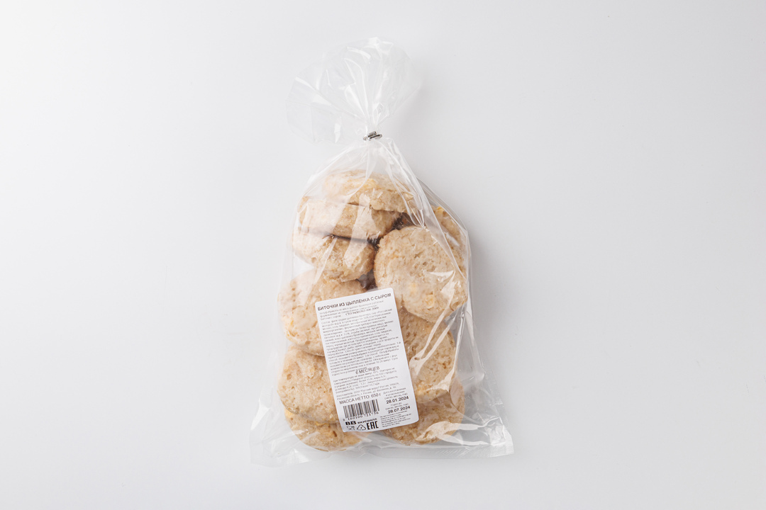 

Биточки из цыпленка с сыром ВкусВилл, замороженные