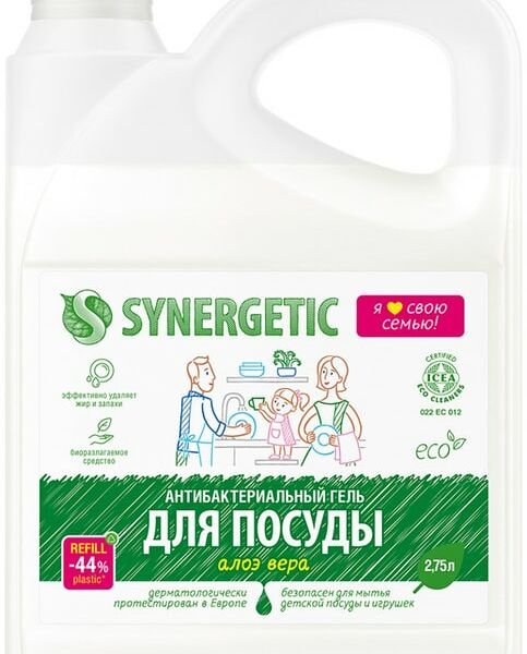 Гель для мытья посуды Synergetic Алоэ вера 2.75л