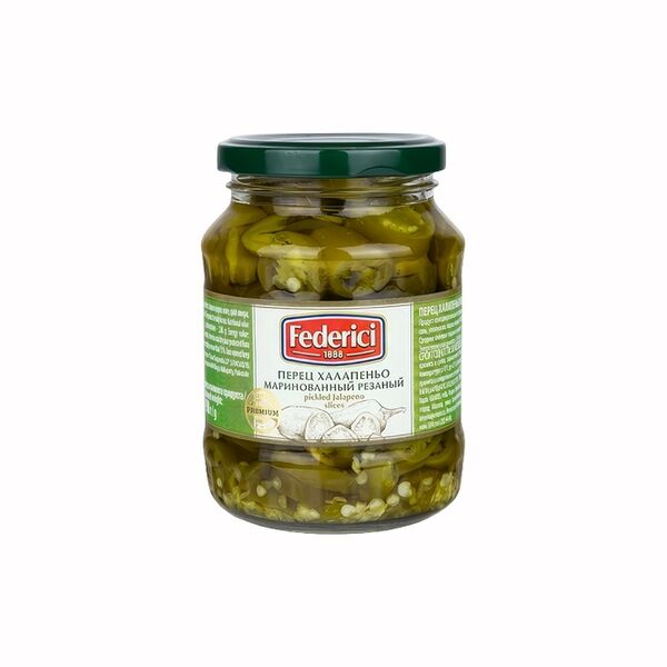 Перец Federici Халапеньо маринованный резаный