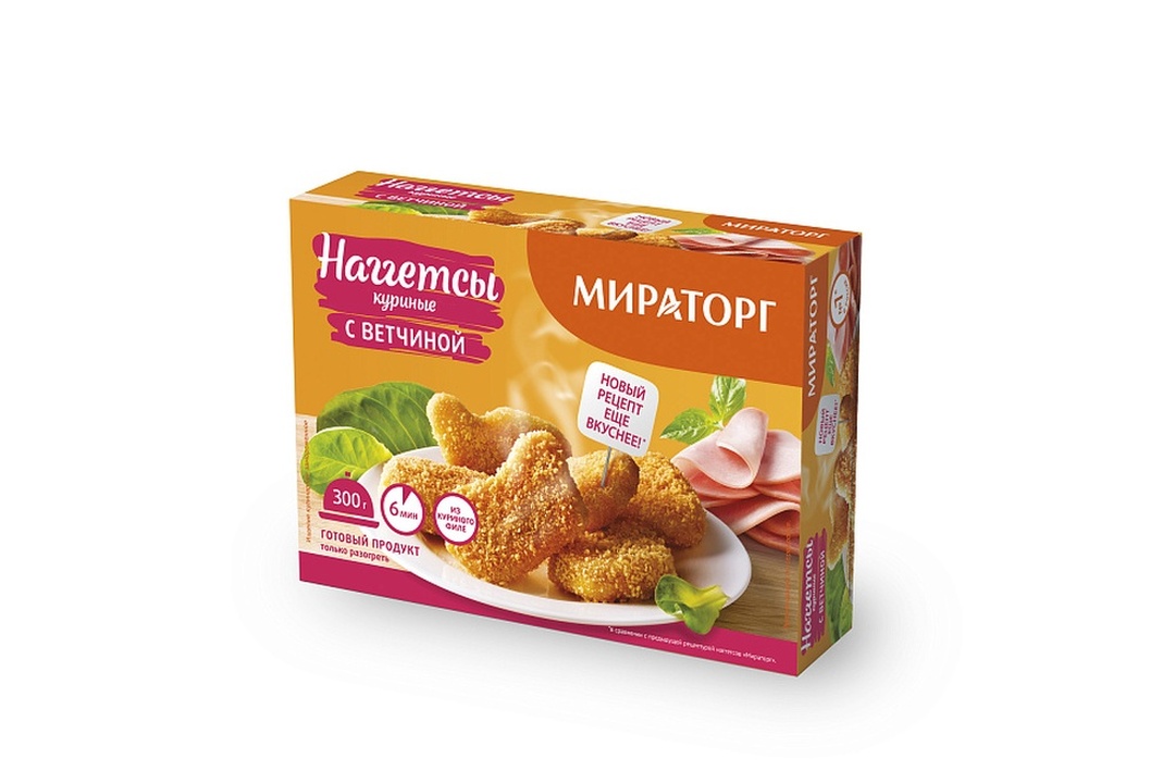 

Наггетсы Мираторг куриные с ветчиной 300 г