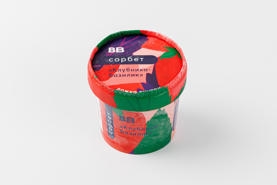 

Сорбет Вкусвилл клубника-базилик