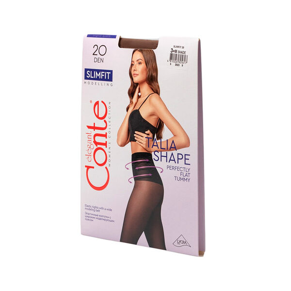 Колготки женские CONTE ELEGANT SLIMFIT 20, р.4, bronz полиамид 86%, эластан 14%
