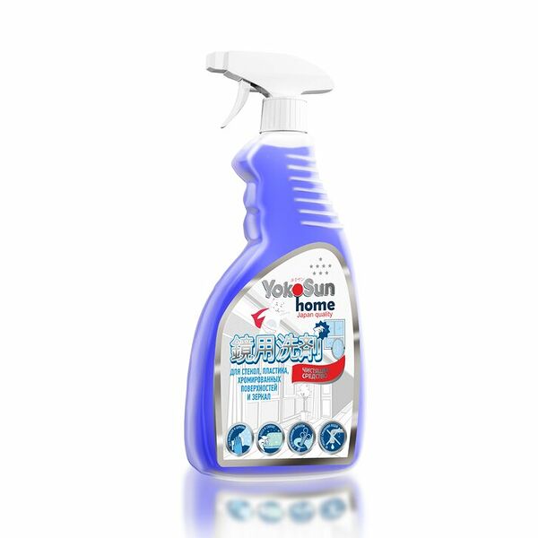 Чистящее средство YokoSun для стекол, пластика, хром. поверхностей и зеркал, 0.5 л