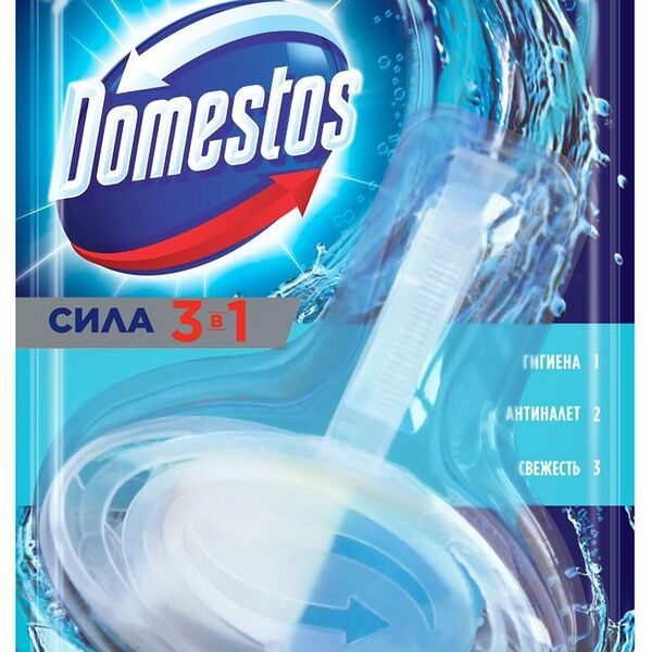 Блок для унитаза Domestos 3в1 Атлантик гигиенический