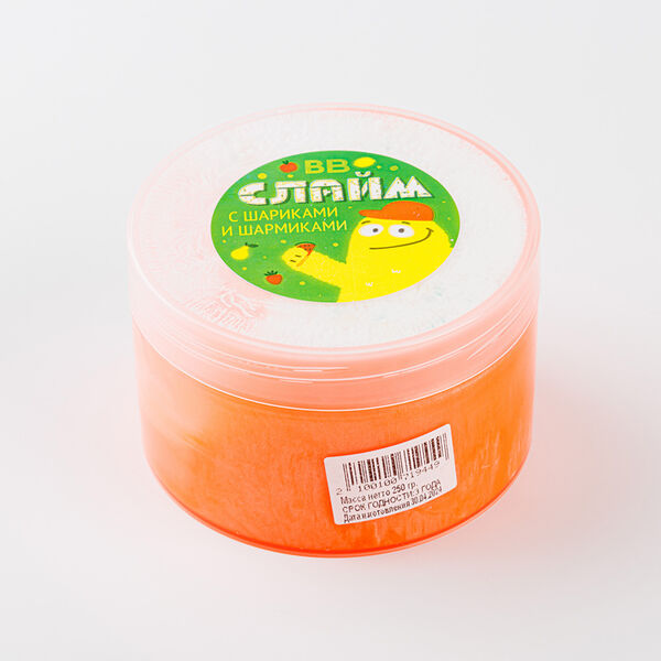 Слайм с шариками и шармиками 1 шт в ассортименте