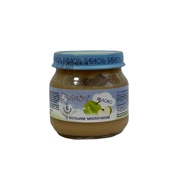 Бибиколь пюре яблочное с козьим молоком 80г