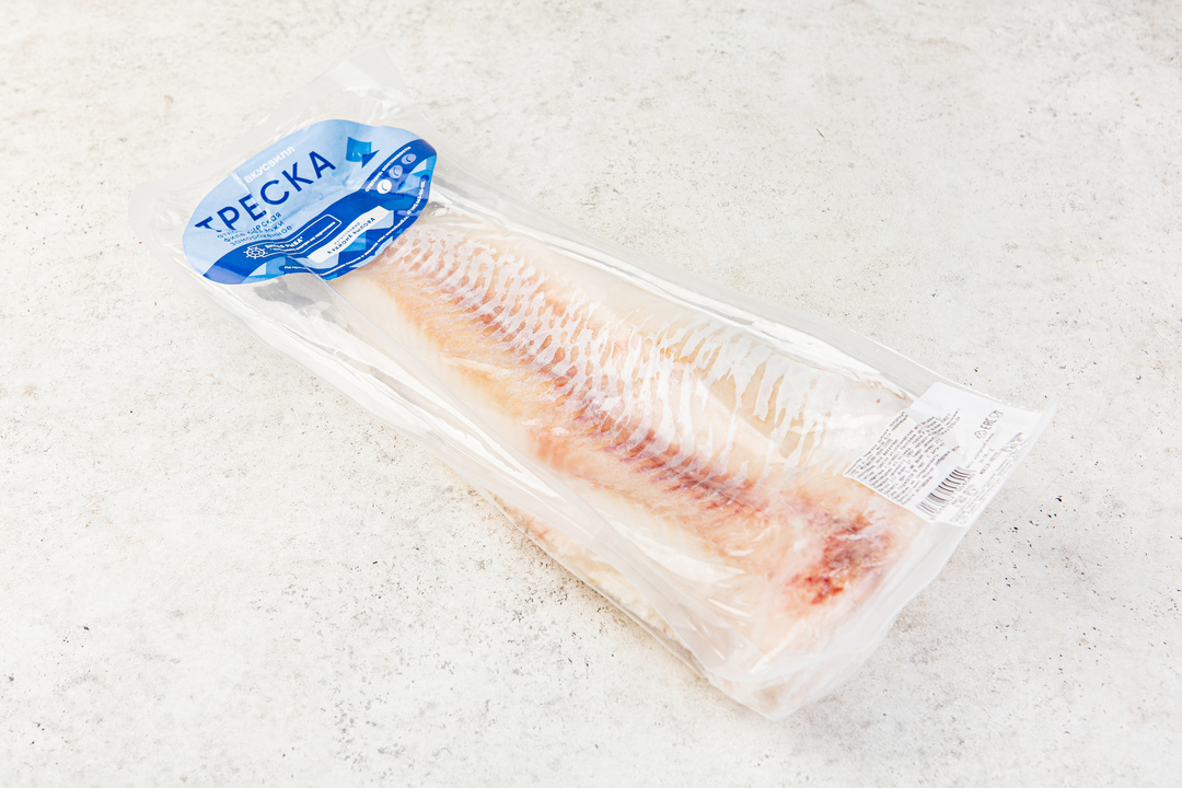 

Треска атлантическая филе ВкусВилл без кожи заморозка вес