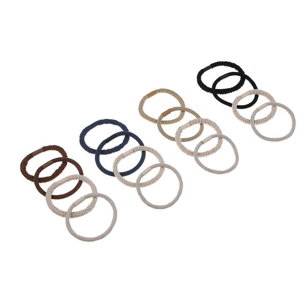 Набор резинок для волос Юниlook  4шт, d5см полиэстер, пластик, 4 цвета