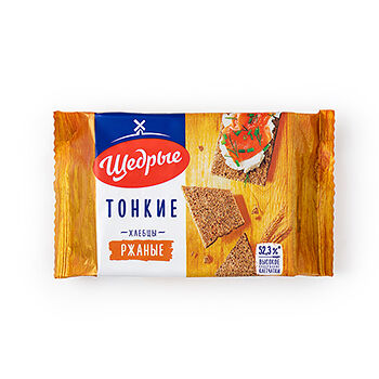 Хлебцы Щедрые тонкие ржаные 170 г