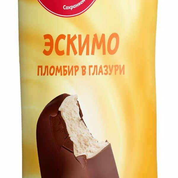 Мороженое пломбир Ашан Красная птица Эскимо в шоколадной глазури