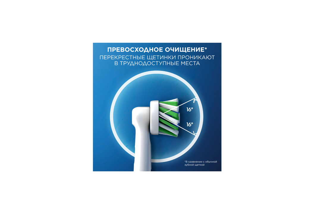 

Насадки для электрической зубной щетки Oral-B CrossAction белые 2 шт. дизайн упаковки в ассортименте