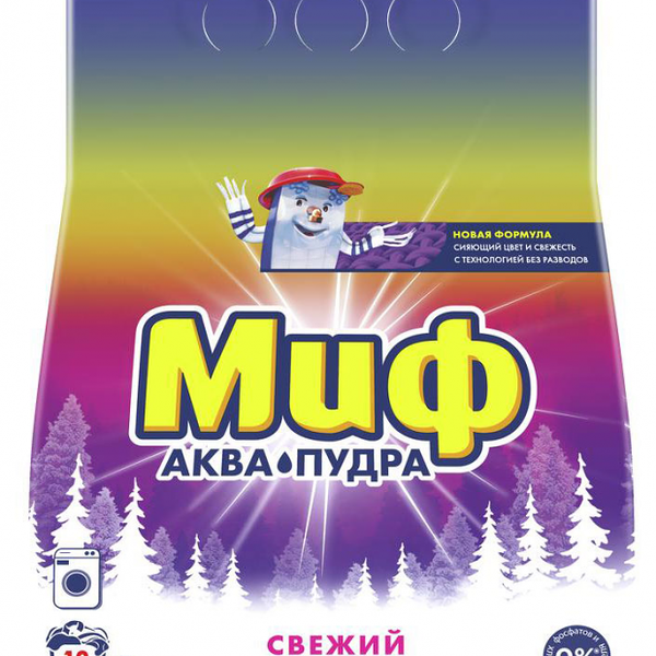 Стиральный порошок Миф 3 в 1 Свежий Цвет автомат