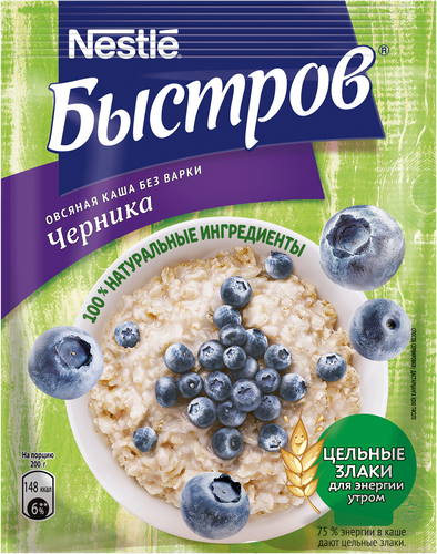 

Каша овсяная Быстров Черника без варки 40 г