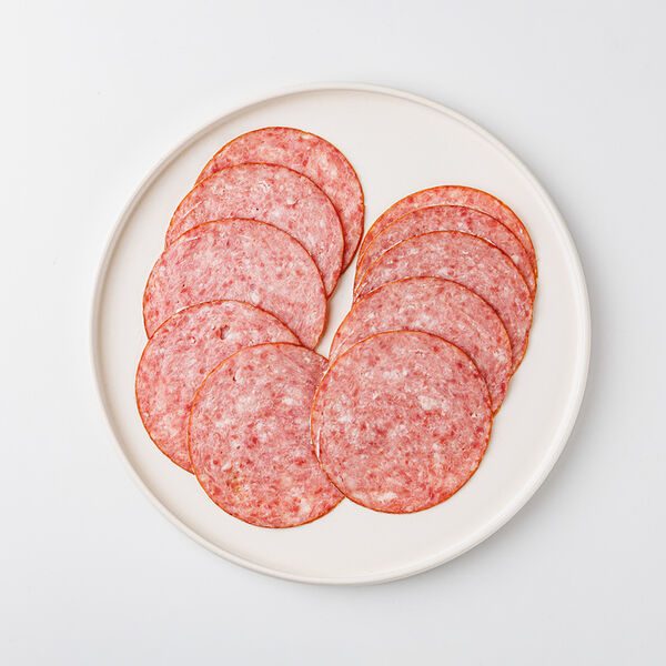 Колбаса ВкусВилл Сервелат Мускатный, нарезка, 100г