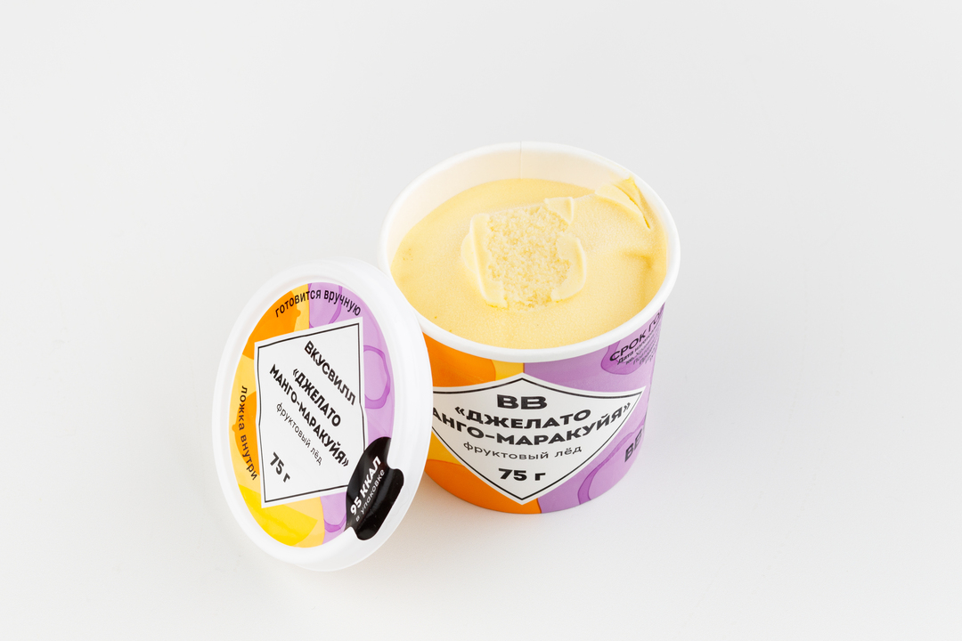 

Лед фруктовый Джелато Манго-Маракуйя Продукт замороженный