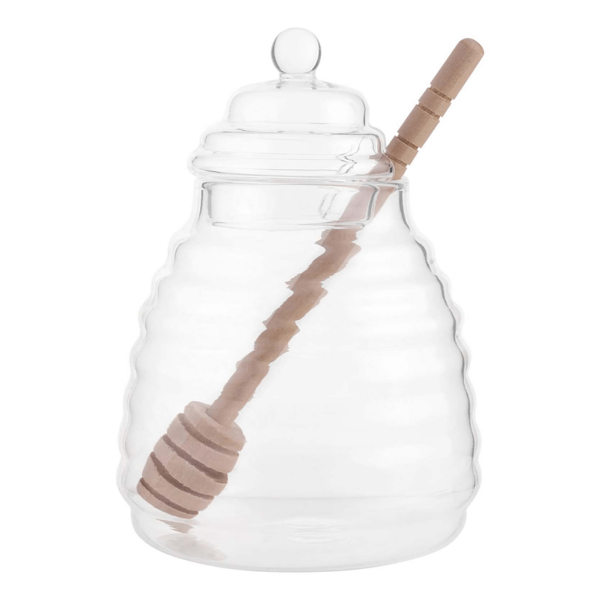 Банка для меда HOMECLUB Honey с ложкой, стекло, 450мл Арт. KHJ-1