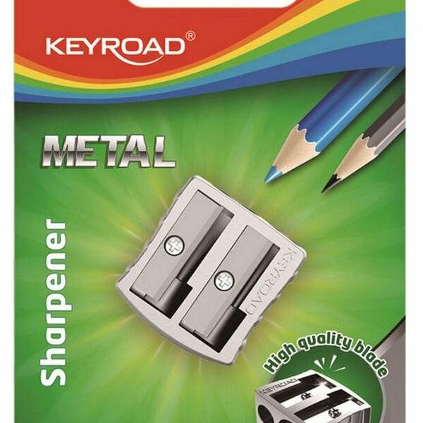 Точилка Keyroad металлическая 2 отверстия