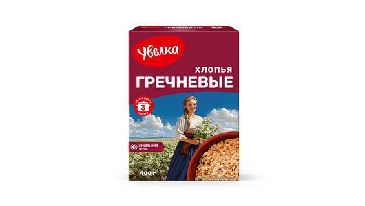 Хлопья Увелка Гречневые 400г