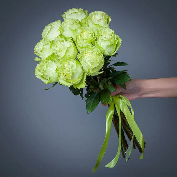 Монобукет 11 Роз Lemonade под ленту