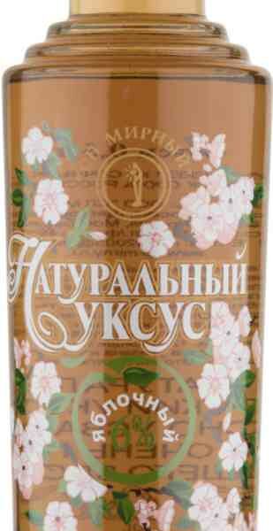 Уксус яблочный СП Мирный натуральный 6% 0.5л