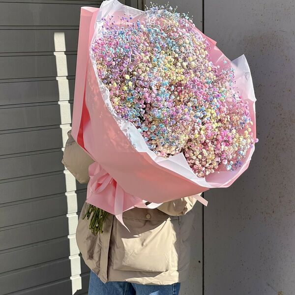 Большой букет из гипсофилы