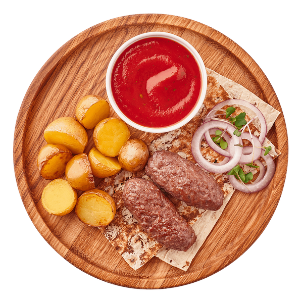 Кебабы мясные с картофелем Шеф Перекрёсток, 250г