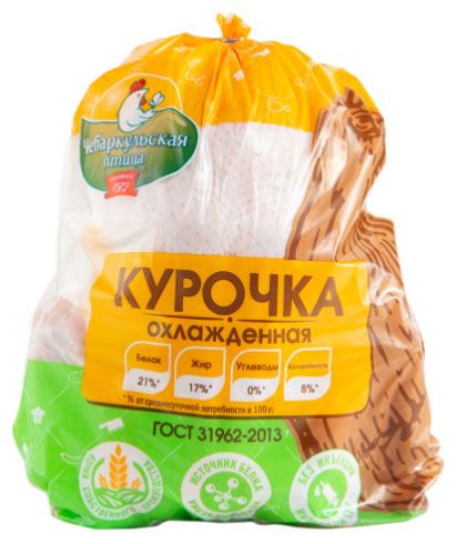 

Тушка цыпленка-бройлера Чебаркульская птица 1 сорт, охлажденная вес