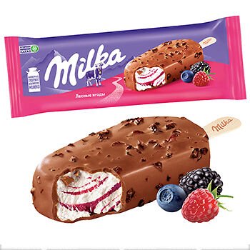 Мороженое MILKA Лесные ягоды, сливочно, без змж
